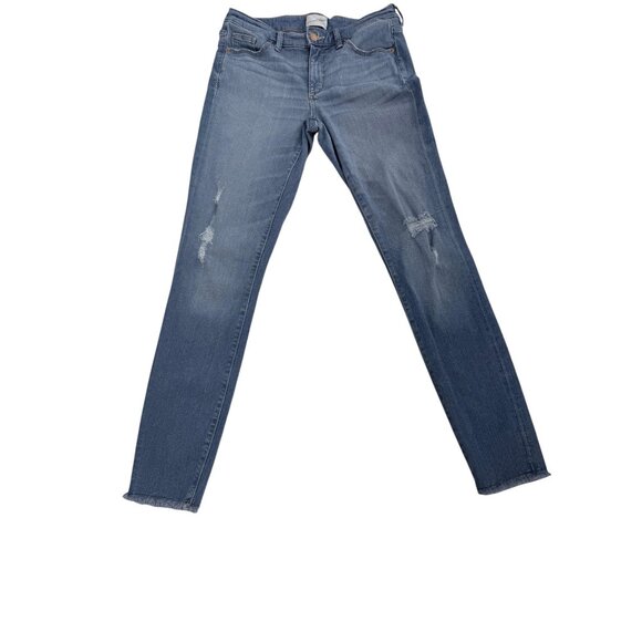 👖 Universal Thread Light Wash Distressed Raw Hem Skinny Jeans 4/27 👖 - Picture 8 of 11